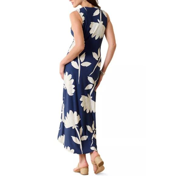 Tommy Bahama Women's Island Navy Flora Nights Midi Dress Size M - Picture 2 of 9